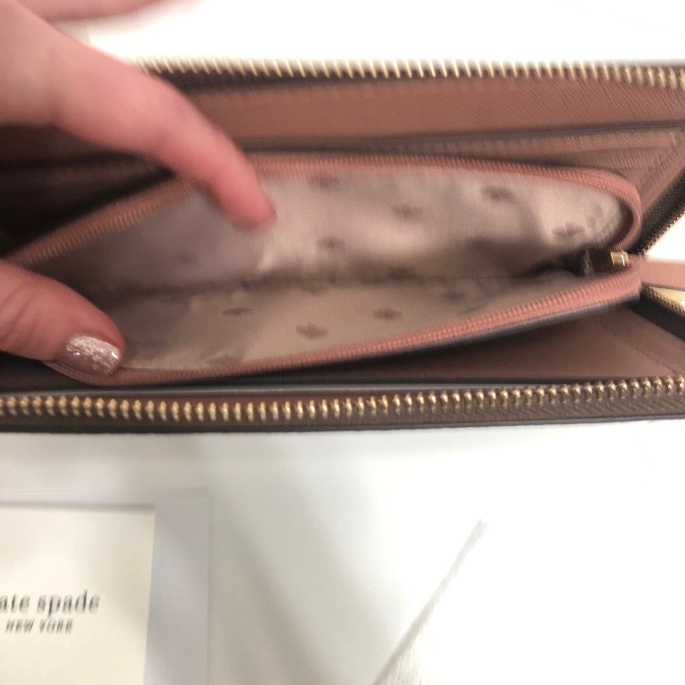 Kate Spade Lzip Continental Wallet Eva Ashmetallic - Picture 12 of 15